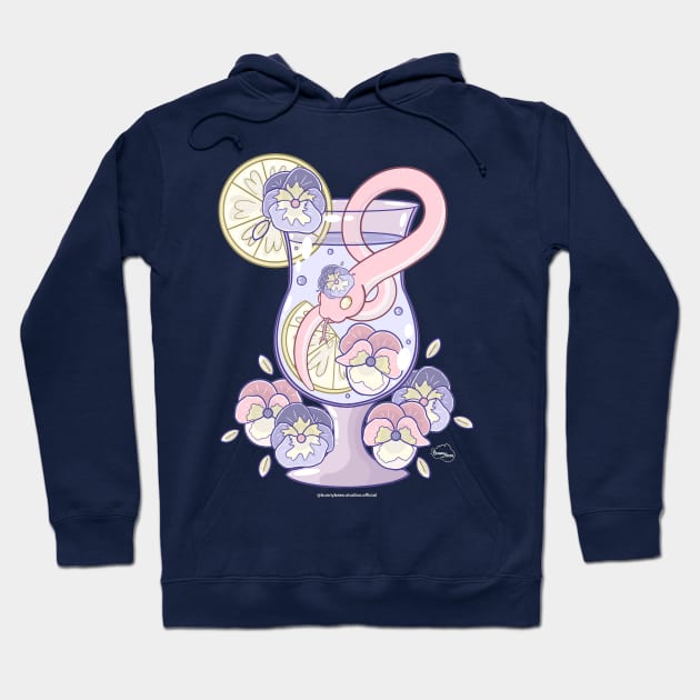 Kawaii Snake Wildflower Drink Hoodie by BunnyBees Studios